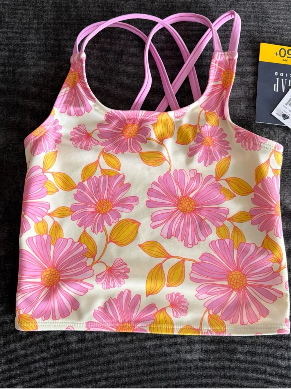 Gap Girls Two-Piece Floral Tankini Set - Pink & Yellow Flowers